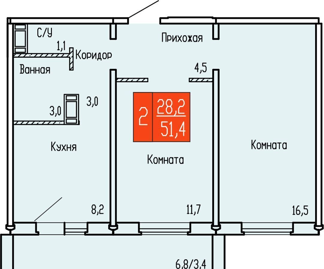 квартира г Курган Рябково ул Карбышева 52 ЖК "ЧЕМПИОНЫ" корп. 1 фото 1