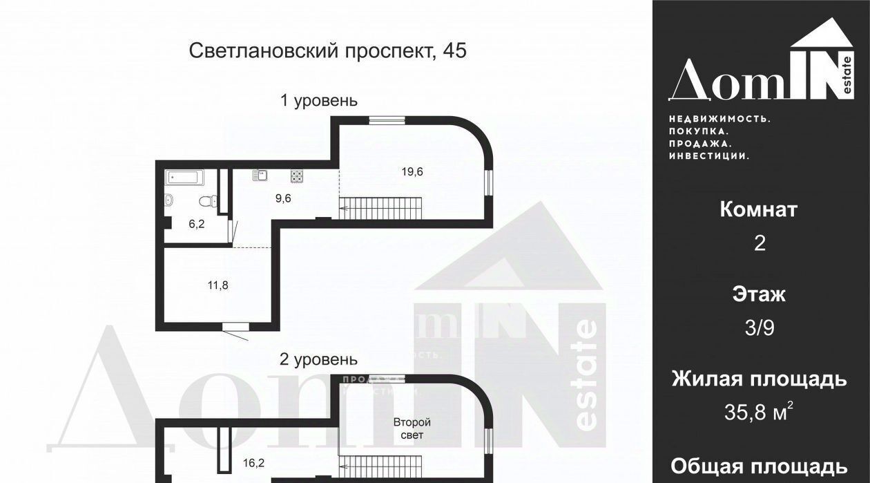 квартира г Санкт-Петербург метро Политехническая пр-кт Светлановский 45 округ Светлановское фото 2