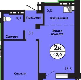 квартира г Красноярск р-н Свердловский ул Лесников 49а фото 1