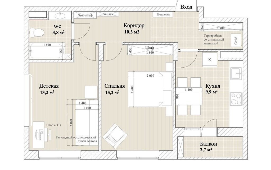 квартира г Москва метро Коммунарка ТиНАО Скандинавский бульвар, 1к 2 фото 18