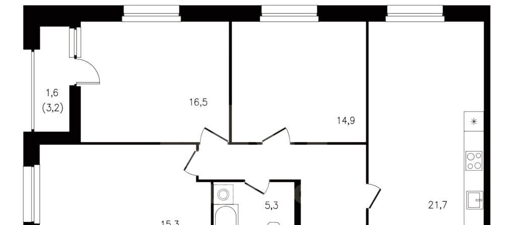 квартира г Москва метро Войковская проезд Старопетровский 8 ЖК «Балтийский» муниципальный округ Войковский фото 8