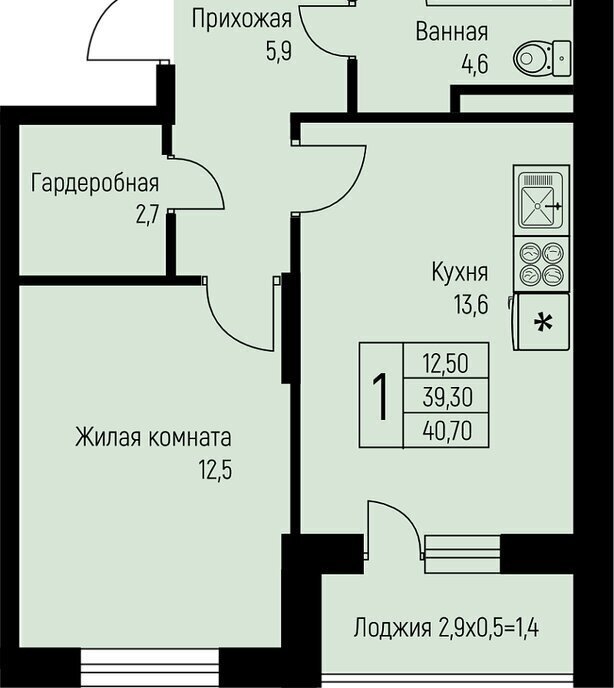 квартира г Краснодар п Березовый р-н Прикубанский муниципальное образование Краснодар фото 1