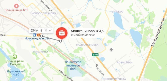 квартира г Москва ЖК Молжаниново Новоподрезково, к 3 фото 8