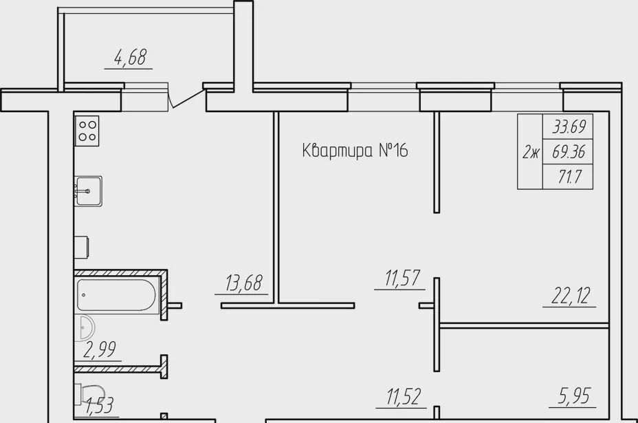 квартира р-н Брянский п Мичуринский стр. 3, Путевка фото 1