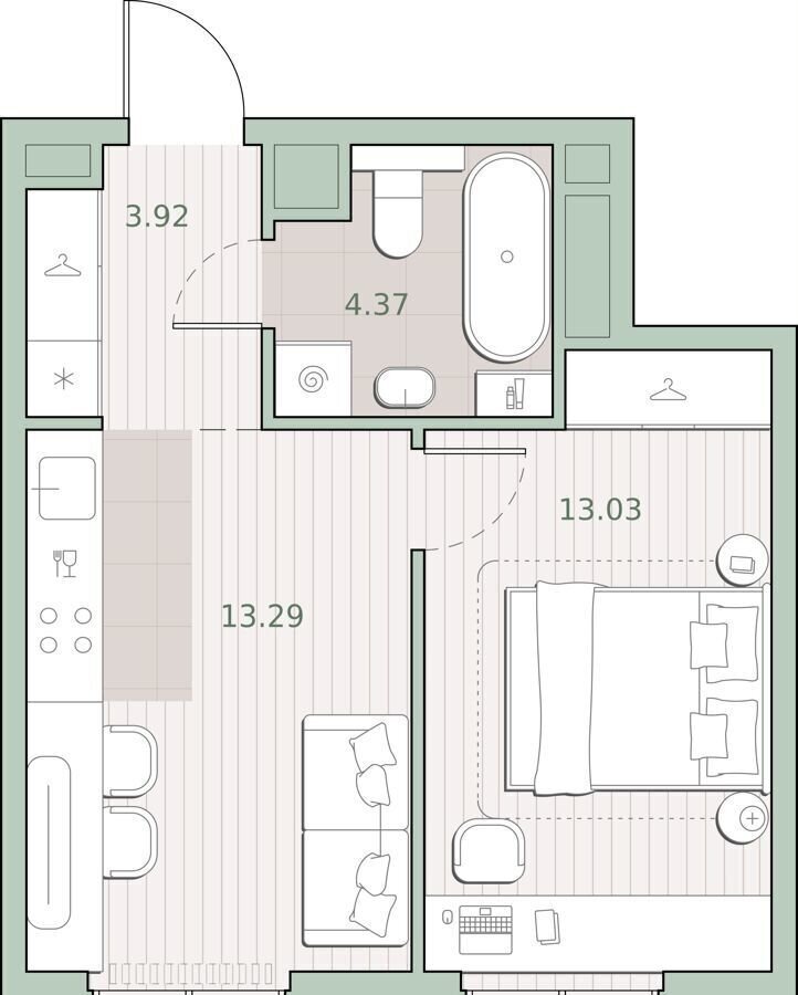 квартира г Москва метро Кунцевская ул Ивана Франко корп. 5 фото 1