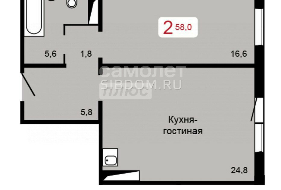 квартира г Красноярск р-н Свердловский ул Судостроительная 31в фото 12