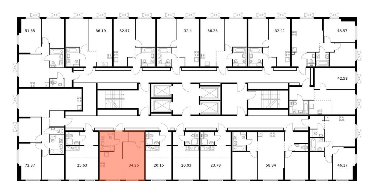 квартира г Москва метро Красный строитель ЖК Ютаново корп. 6 фото 2