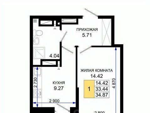 квартира г Ростов-на-Дону р-н Октябрьский ул Оганова 20с/5 фото 6