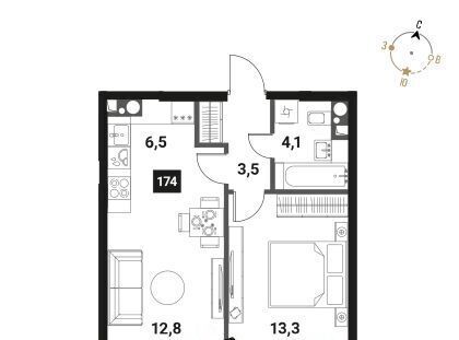 квартира г Москва метро Сокольники ЖК Интеллигент фото 1