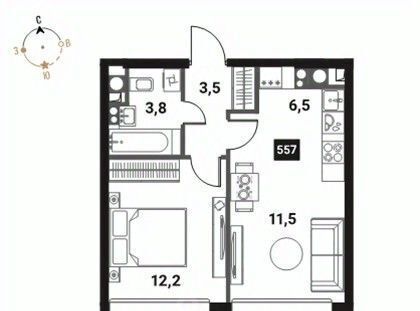 квартира г Москва метро Сокольники Бауманка проезд Проектируемый 727-й ЖК Интеллигент фото 1