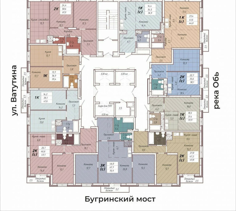 квартира г Новосибирск р-н Кировский ул Тульская 74 Площадь Маркса фото 4