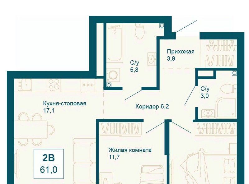 квартира г Екатеринбург р-н Чкаловский Ботаническая ул 8 Марта 197 фото 1