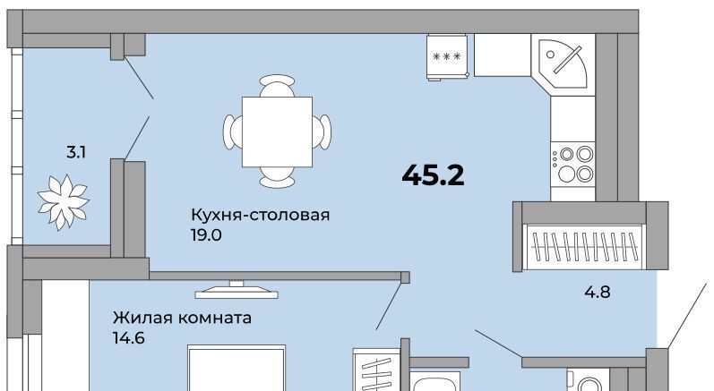 квартира г Екатеринбург р-н Орджоникидзевский Уралмаш пер Черниговский 20 фото 3