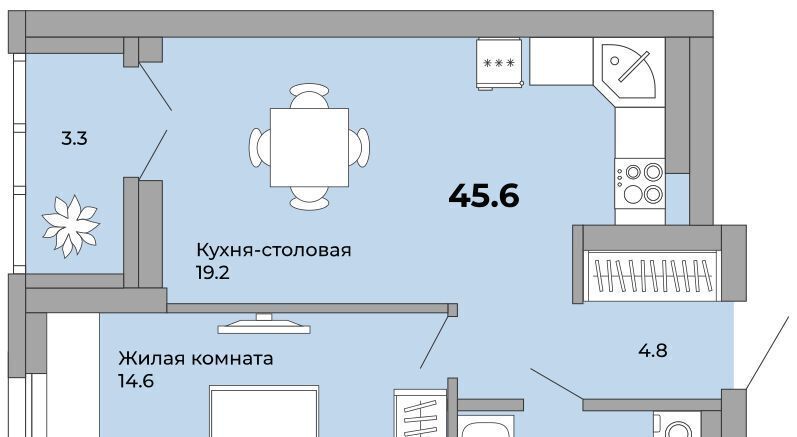 квартира г Екатеринбург р-н Орджоникидзевский Уралмаш пер Черниговский 20 фото 3