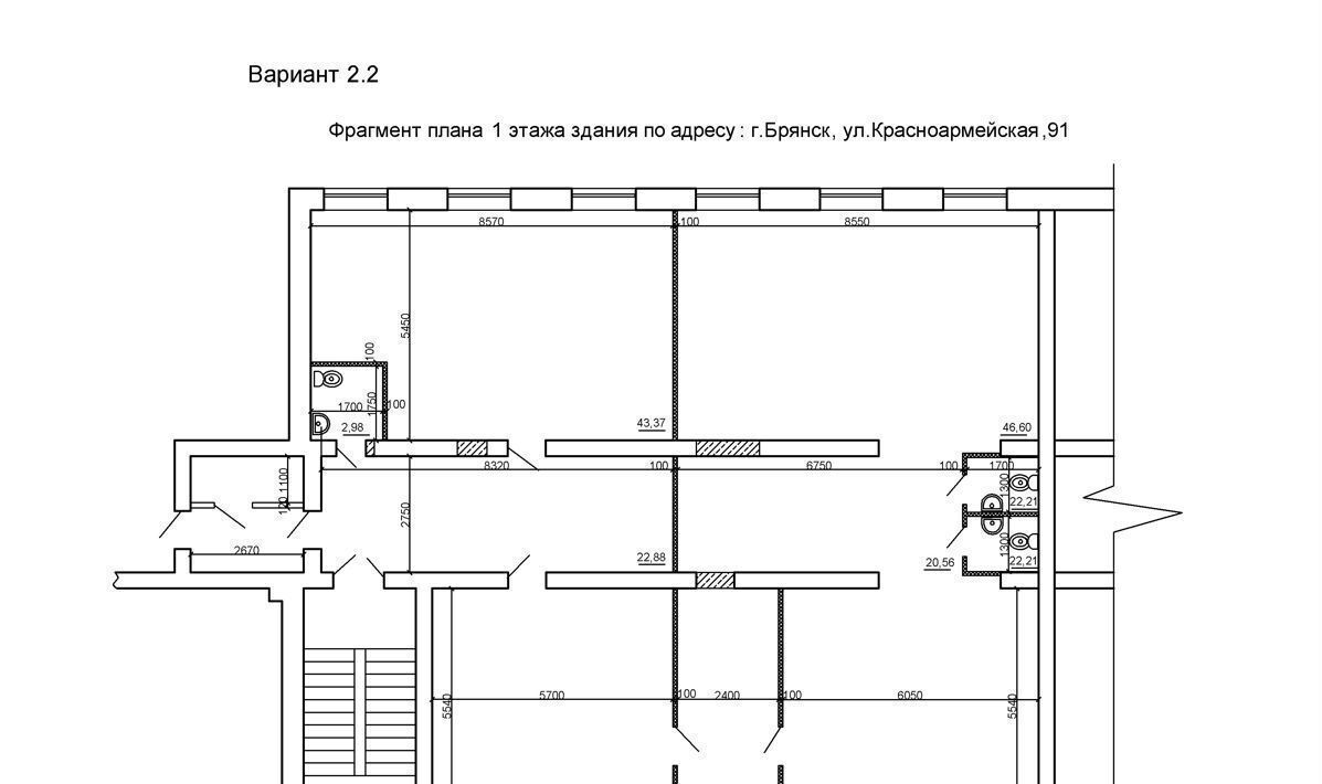 торговое помещение г Брянск р-н Советский Красноармейская ул., 91 фото 1