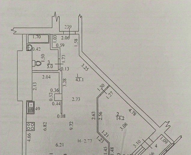 квартира г Екатеринбург р-н Кировский ул Комсомольская 76 Площадь 1905 года фото 5