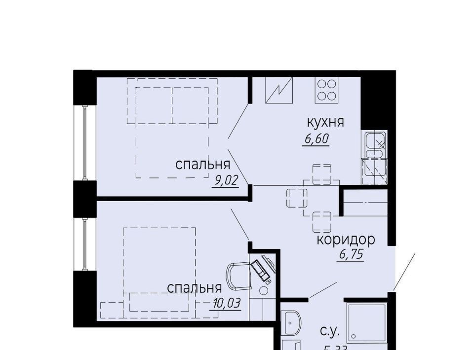 квартира г Санкт-Петербург метро Политехническая ул Курчатова Апарт-комплекс «iD Polytech» округ Светлановское фото 1