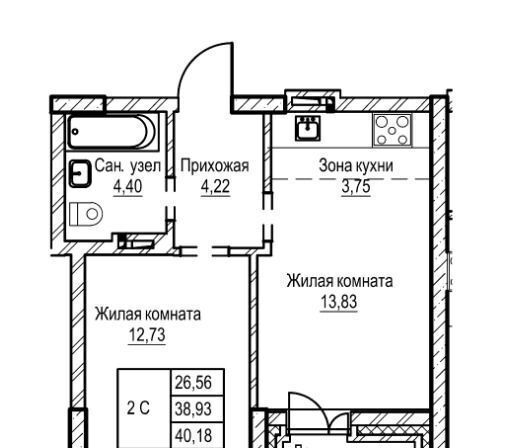 квартира г Новосибирск р-н Дзержинский Золотая Нива ул Кошурникова 23/1 фото 11