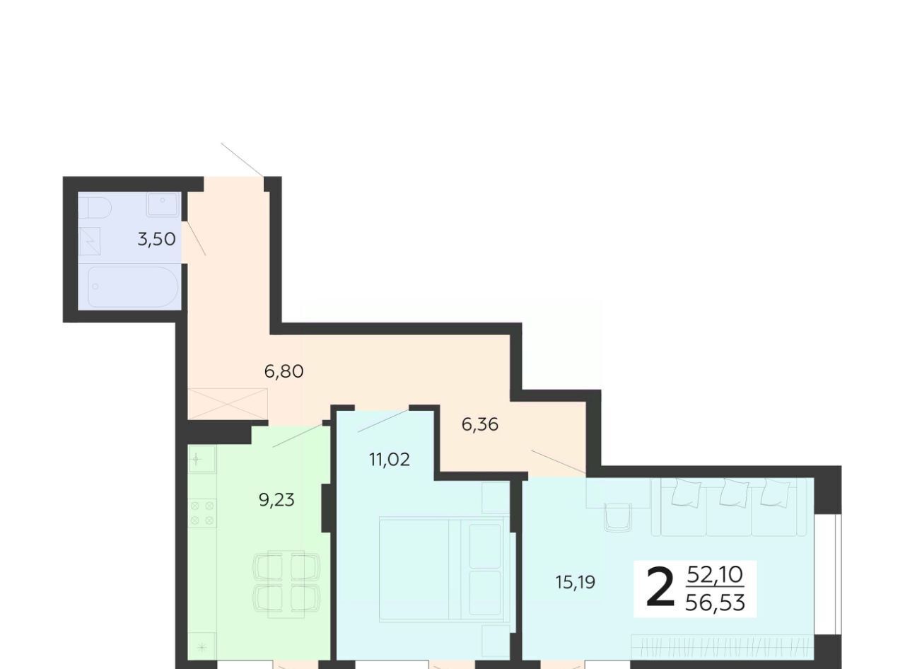 квартира г Воронеж р-н Коминтерновский ул Независимости 78бк/2 фото 1