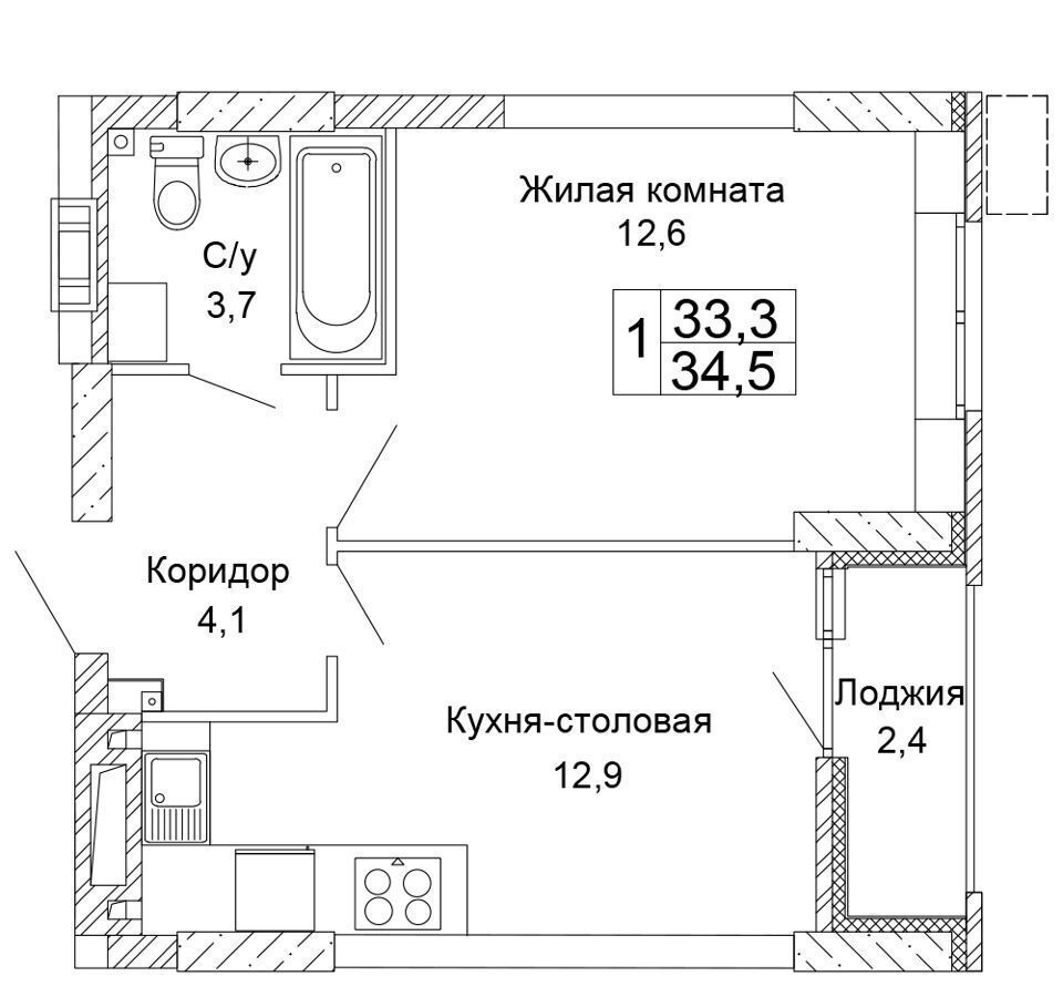 квартира г Волгоград р-н Кировский ул Санаторная 26 фото 1