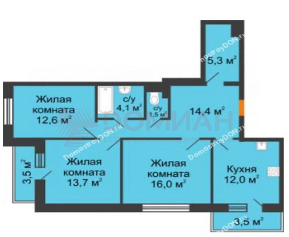 квартира г Батайск ул Половинко 280б фото 17