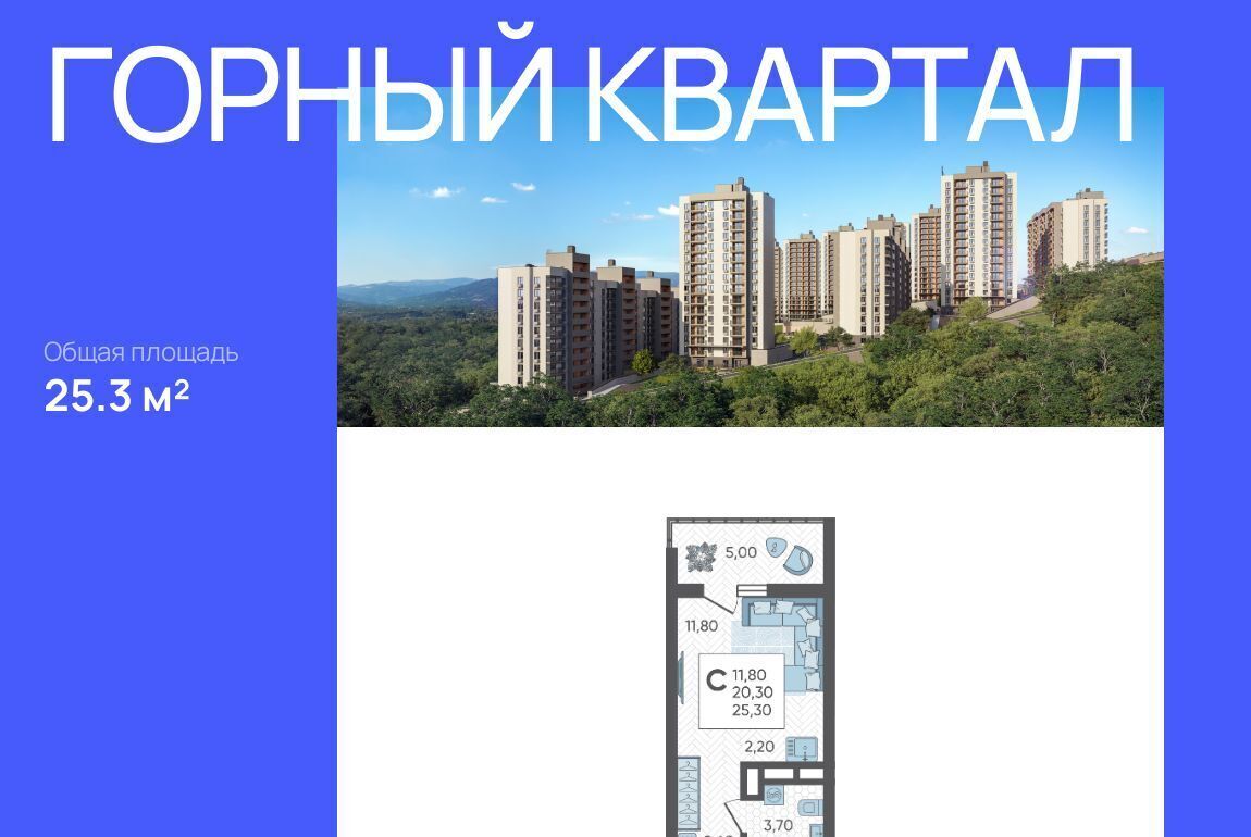 квартира г Сочи р-н Хостинский ЖК «Горный квартал» Хостинский район фото 1