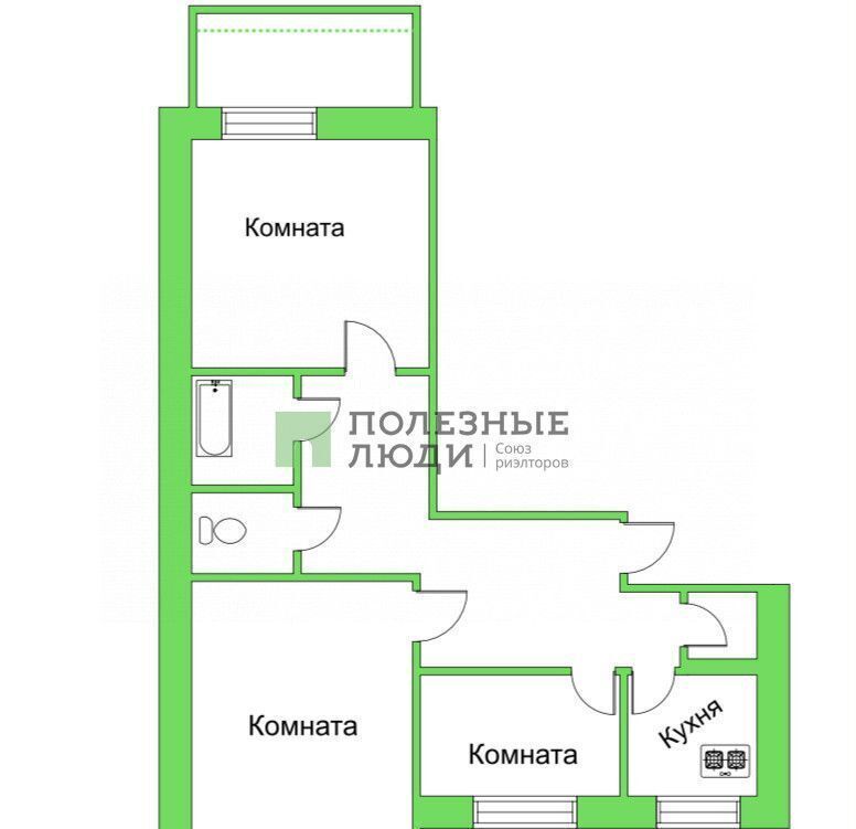 квартира г Киров р-н Ленинский ул Азина 41 р-н Первомайский фото 17