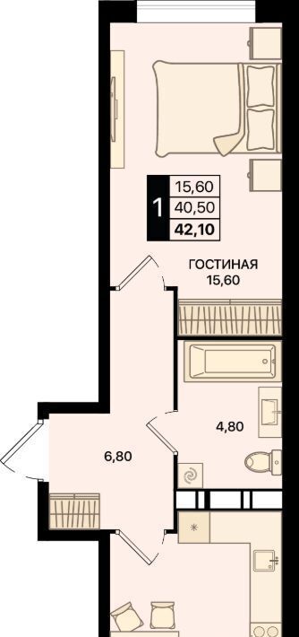 квартира г Ростов-на-Дону р-н Первомайский пр-кт Шолохова фото 2