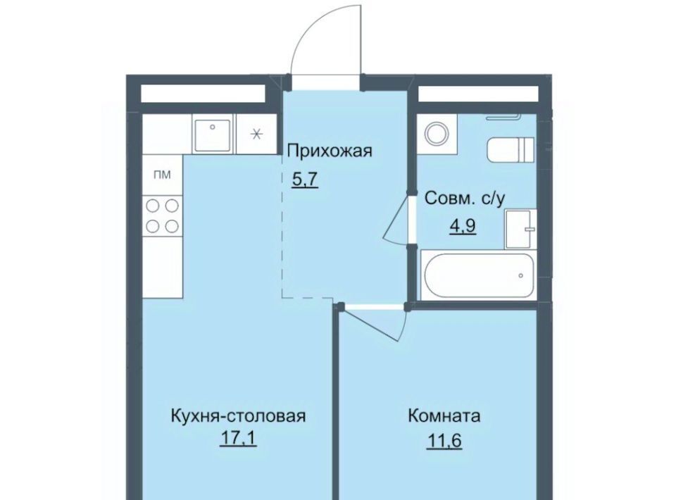 квартира г Ижевск р-н Октябрьский Северо-Западный ЖК «Истории» жилрайон, 4-й мкр фото 1