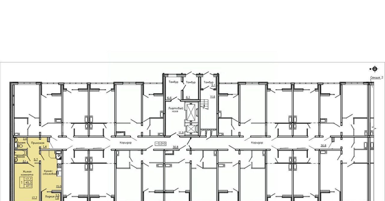 квартира г Воронеж р-н Железнодорожный микрорайон «Боровое» фото 3