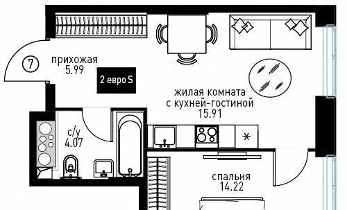 квартира г Москва метро Раменки ЖК «Инноватор» к А фото 1