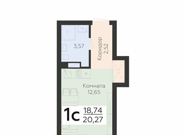 квартира г Воронеж р-н Коминтерновский ЖК «Зарядье» фото 1