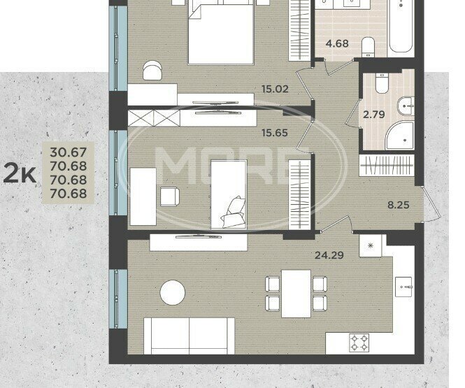 квартира г Калининград р-н Ленинградский ул Земельная 30 фото 1