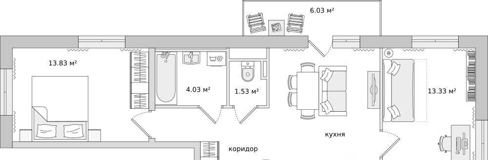 квартира р-н Всеволожский п Бугры ул Тихая 7к/3 ЖК «ЦДС «Новые горизонты»» Девяткино фото 1