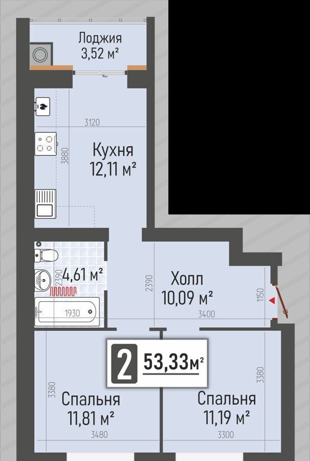 квартира р-н Рыбновский г Рыбное ул Макаренко 5 фото 2