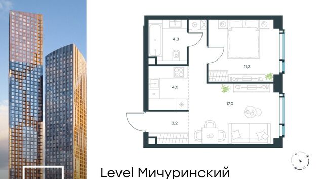 метро Мичуринский проспект ЖК Левел Мичуринский к 2 фото