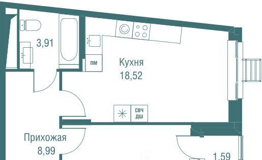 квартира г Одинцово ЖК «Одинбург» Одинцово фото 2