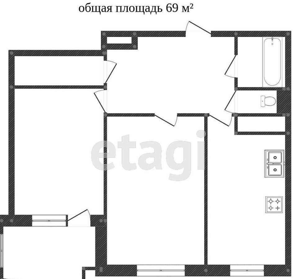 квартира г Сургут р-н Северный жилой ул Крылова 38 Тюменская обл. фото 30