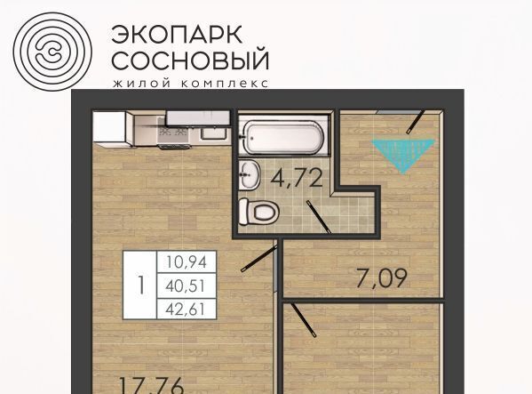 квартира г Пермь р-н Ленинский ул Борцов Революции 1ак/7 фото 1