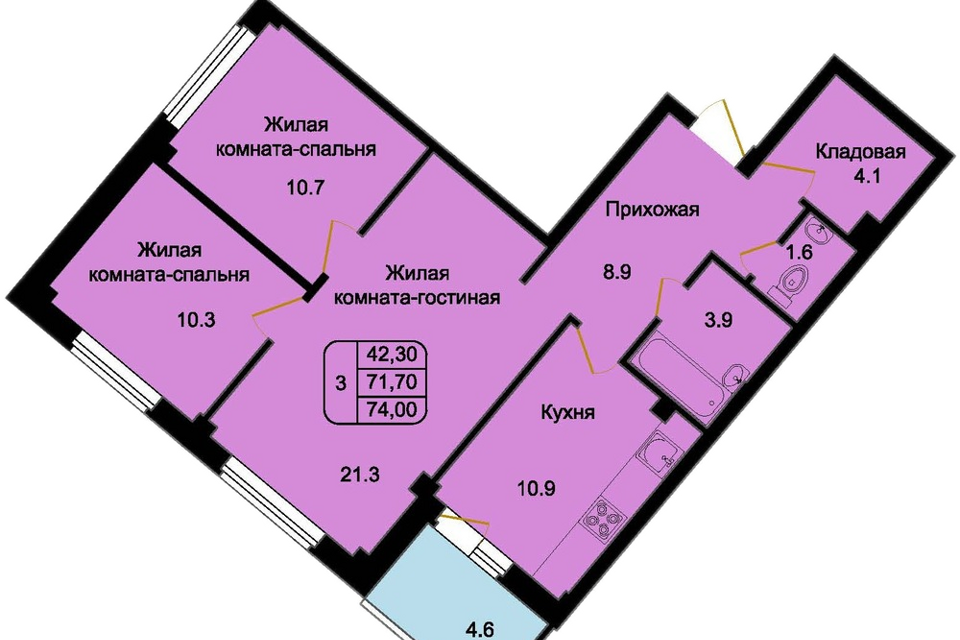 квартира р-н Псковский д Портянниково Микрорайон Околица фото 1