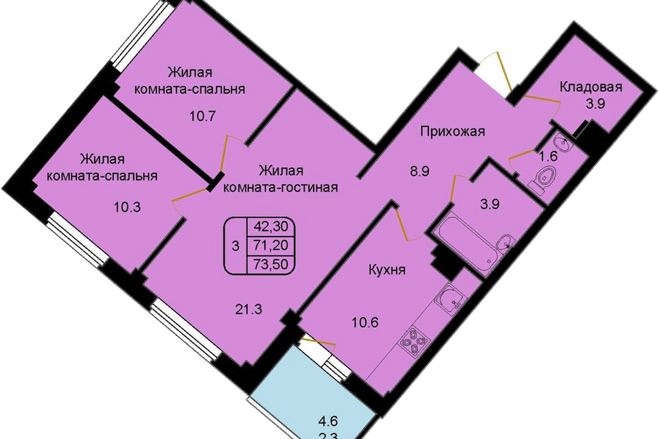 квартира р-н Псковский д Портянниково Микрорайон Околица фото 1