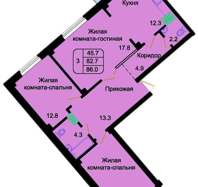 квартира р-н Псковский д Портянниково Микрорайон Околица фото 1