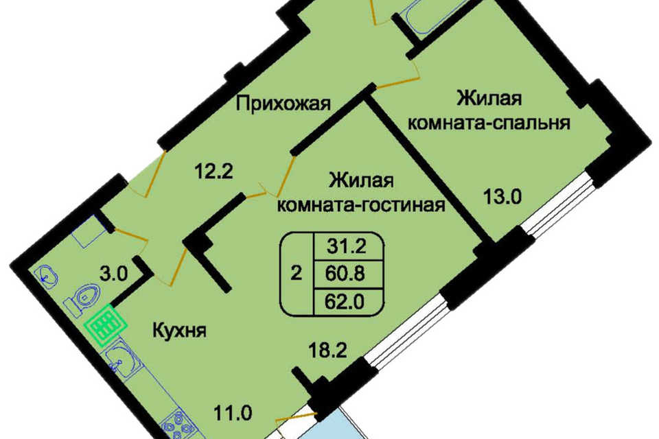 квартира р-н Псковский д Портянниково Микрорайон Околица фото 1