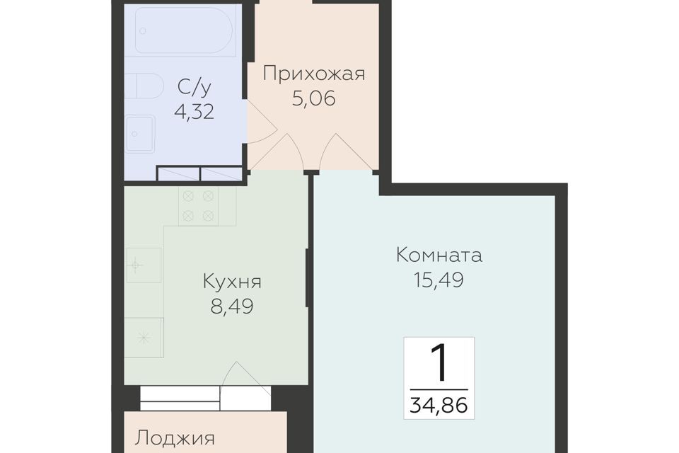 квартира г Воронеж р-н Коминтерновский городской округ Воронеж, Жилой комплекс Домино фото 1