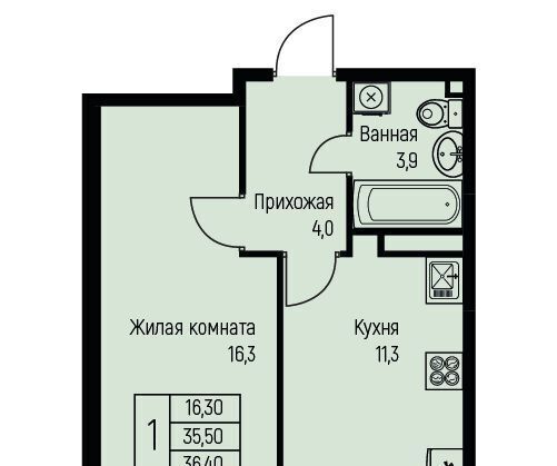 квартира г Краснодар п свх Прогресс п Березовый р-н Прикубанский ЖК Прогресс муниципальное образование фото 1