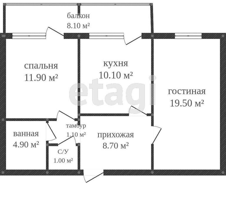 квартира г Краснодар р-н Карасунский микрорайон Камвольно-Суконный Комбинат ул Магистральная 11к/3 фото 16