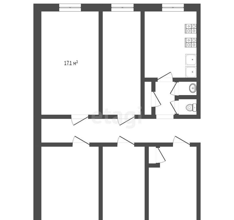 комната г Вологда ул Гончарная 2 фото 15