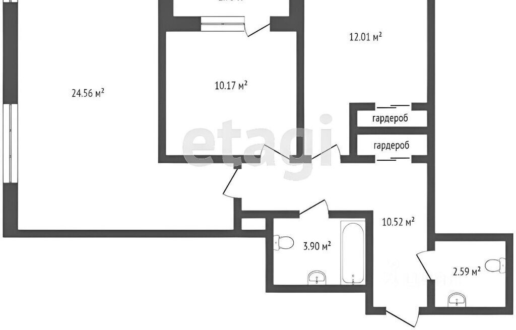 квартира г Москва метро Варшавская проезд Каширский 25к/1 фото 16