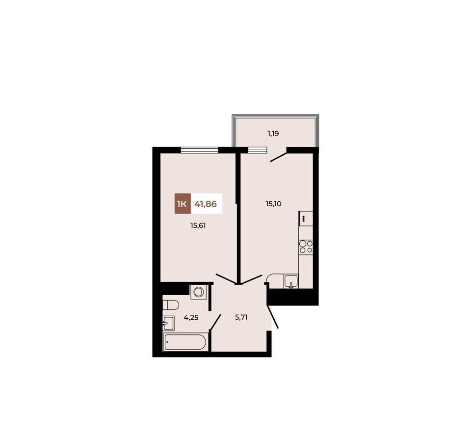 квартира р-н Аксайский п Темерницкий б-р Ростовский з/у 2А, корп. 5, Ростов-на-Дону фото 1