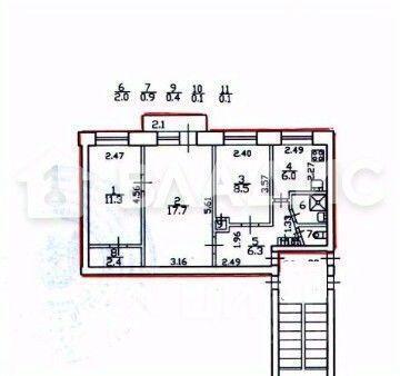 квартира г Санкт-Петербург р-н Московский пр-кт Космонавтов 20/3 округ Гагаринское, Ленинградская область фото 2